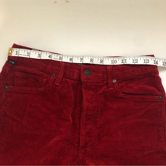 Citizens of Humanity Anthro Olivia Petite High Rise Slim Ankle Cord Size 27 Ruby - Picture 10 of 11